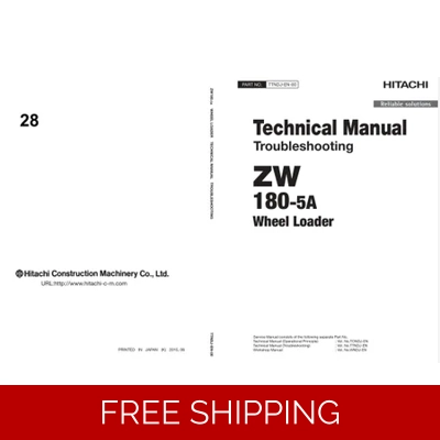 HITACHI ZW180-5A WHEEL LOADER TECHNICAL MANUAL HITACHI ZW180-5A WHEEL LOADER TECHNICAL MANUAL